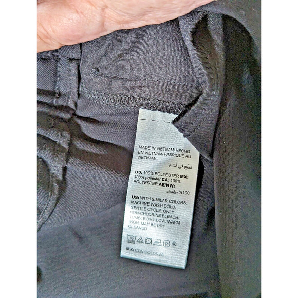 Chico's Black Silky Pants 1.5 Or 10R W 34-36 100%poly Leg Width22.5 Ins29 Rise12 - Picture 6 of 9